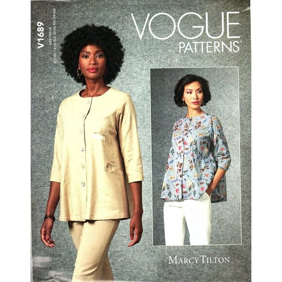 Vogue V1689 Misses L to XXL Marcy Tilton Jacket Uncut Sewing Pattern New - Picture 1 of 2